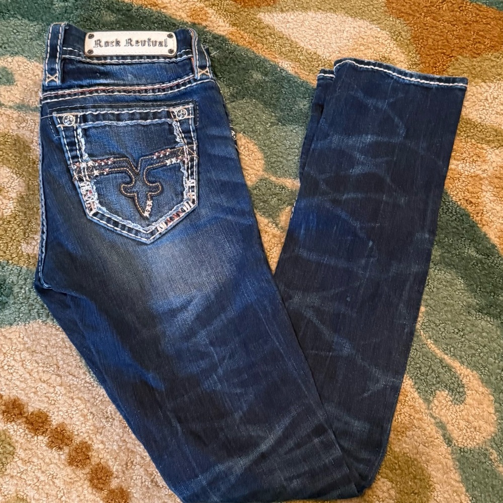 Rock Revival Women's Dark Blue Straight Jeans